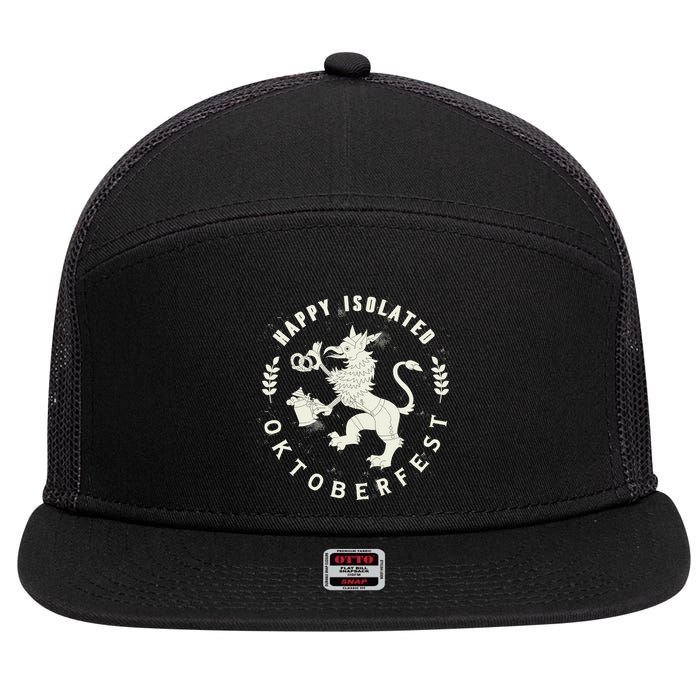 Happy Isolated Oktoberfest 7 Panel Mesh Trucker Snapback Hat