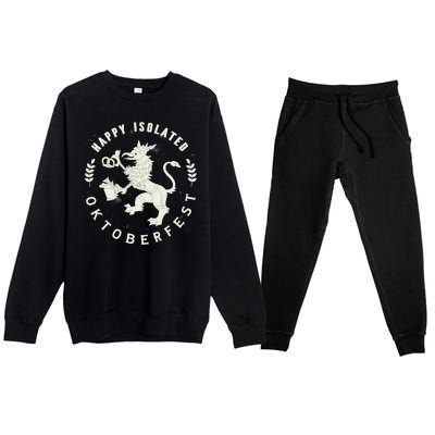 Happy Isolated Oktoberfest Premium Crewneck Sweatsuit Set