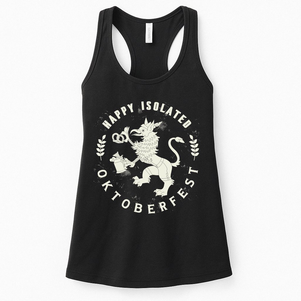 Happy Isolated Oktoberfest Womens Tank Top