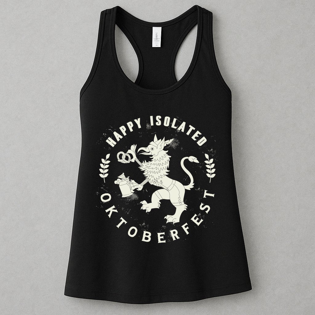 Happy Isolated Oktoberfest Womens Tank Top
