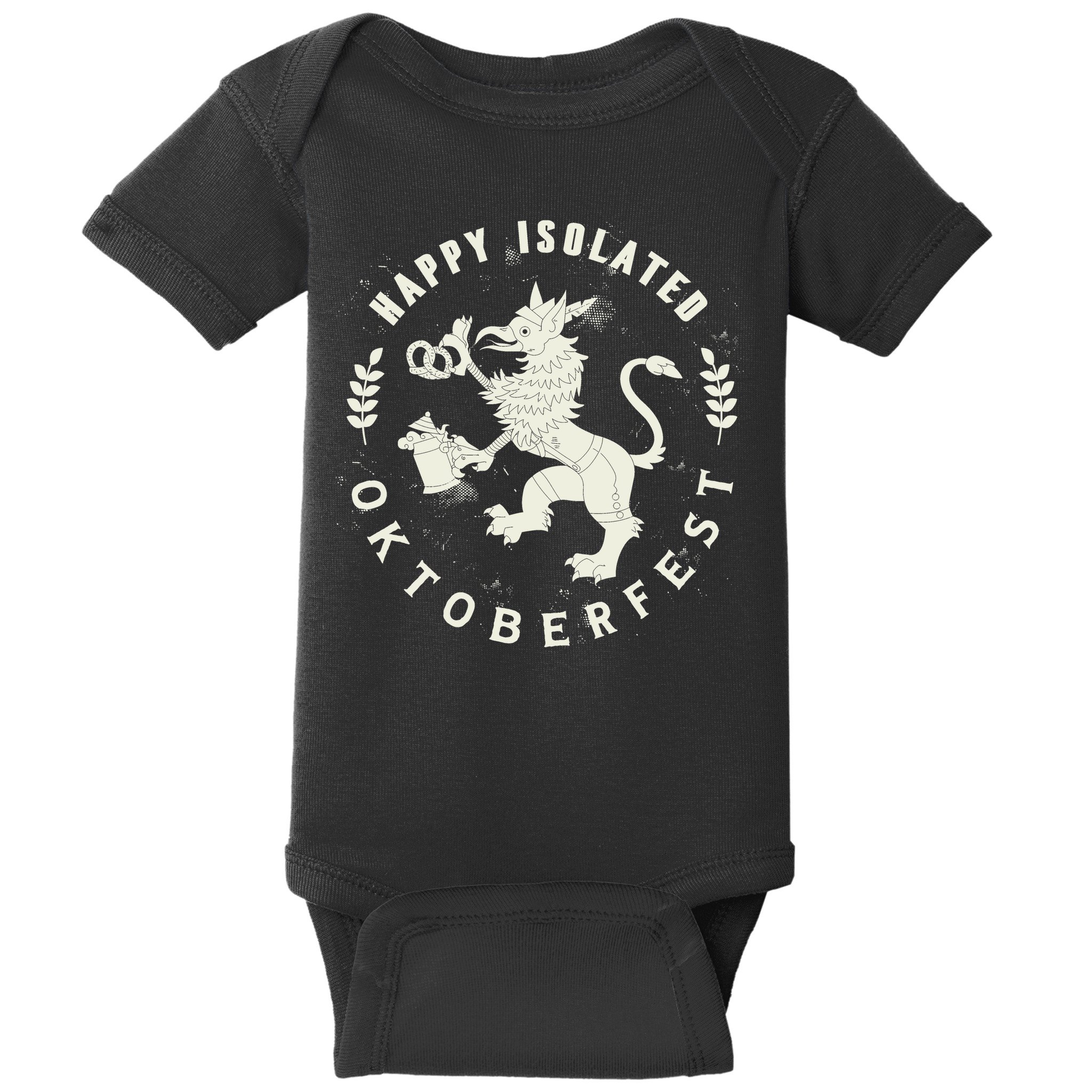 Happy Isolated Oktoberfest Baby Bodysuit