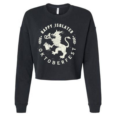 Happy Isolated Oktoberfest Cropped Pullover Crew