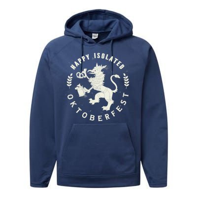 Happy Isolated Oktoberfest Performance Fleece Hoodie