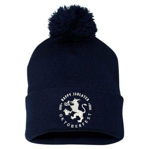 Happy Isolated Oktoberfest Pom Pom 12in Knit Beanie