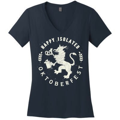 Happy Isolated Oktoberfest Women's V-Neck T-Shirt