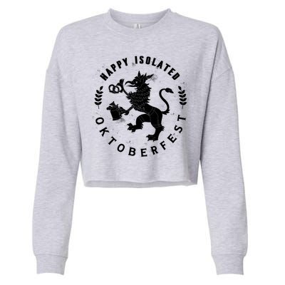 Happy Isolated Oktoberfest Cropped Pullover Crew