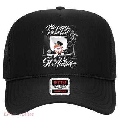 Happy Isolated St Patrick's Day High Crown Mesh Back Trucker Hat