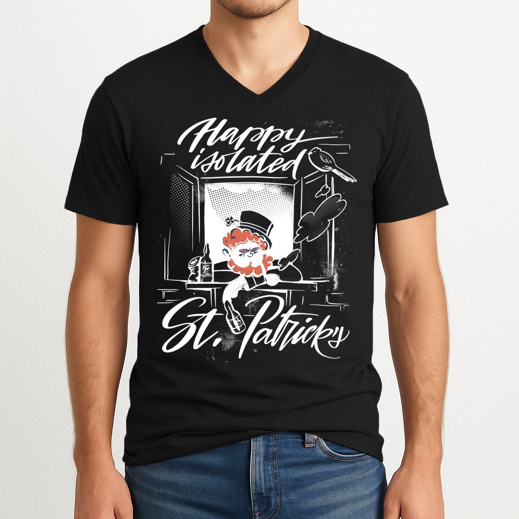 Happy Isolated St Patrick's Day V-Neck T-Shirt