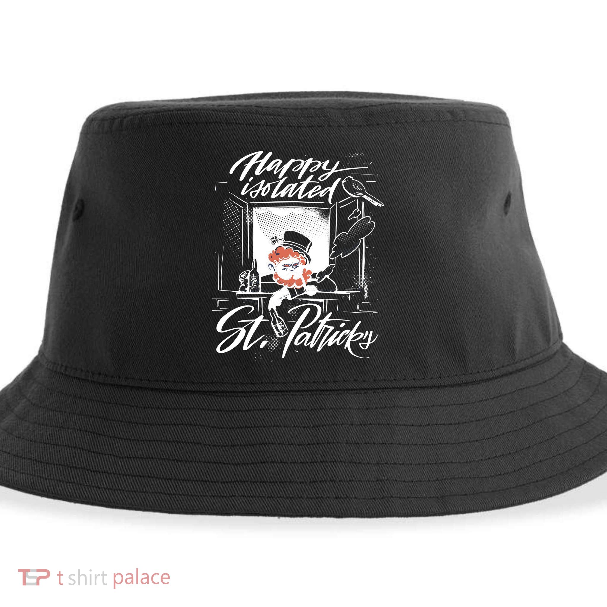 Happy Isolated St Patrick's Day Sustainable Bucket Hat