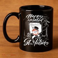 Happy Isolated St Patrick's Day 11oz C Handle Ceramic Mug