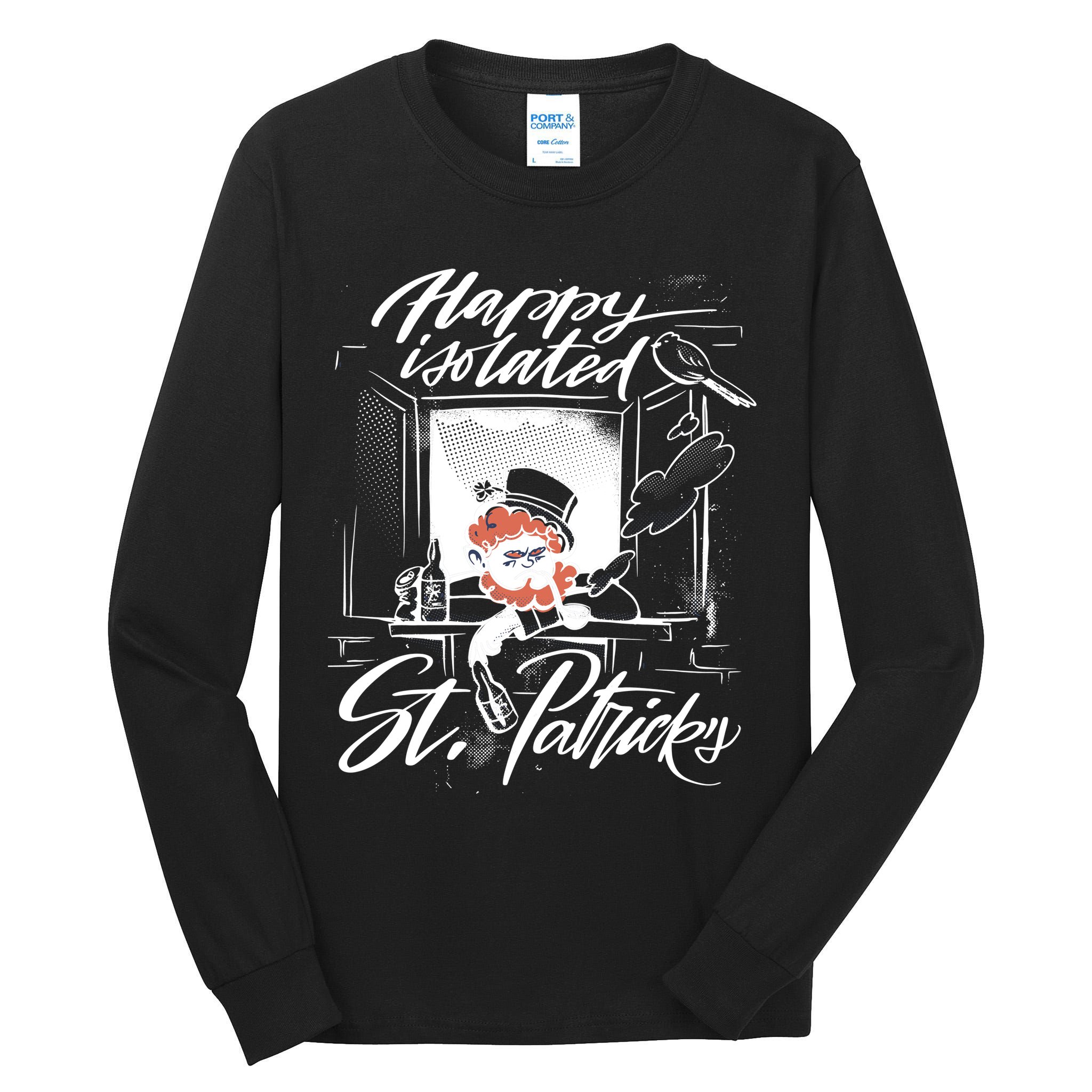 Happy Isolated St Patrick's Day Tall Long Sleeve T-Shirt