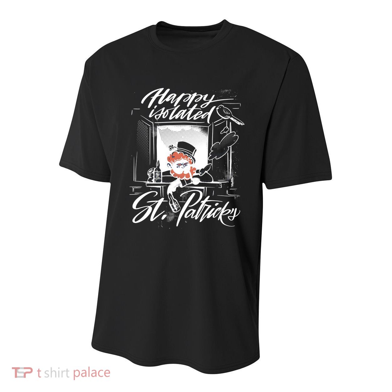 Happy Isolated St Patrick's Day Youth Performance Sprint T-Shirt