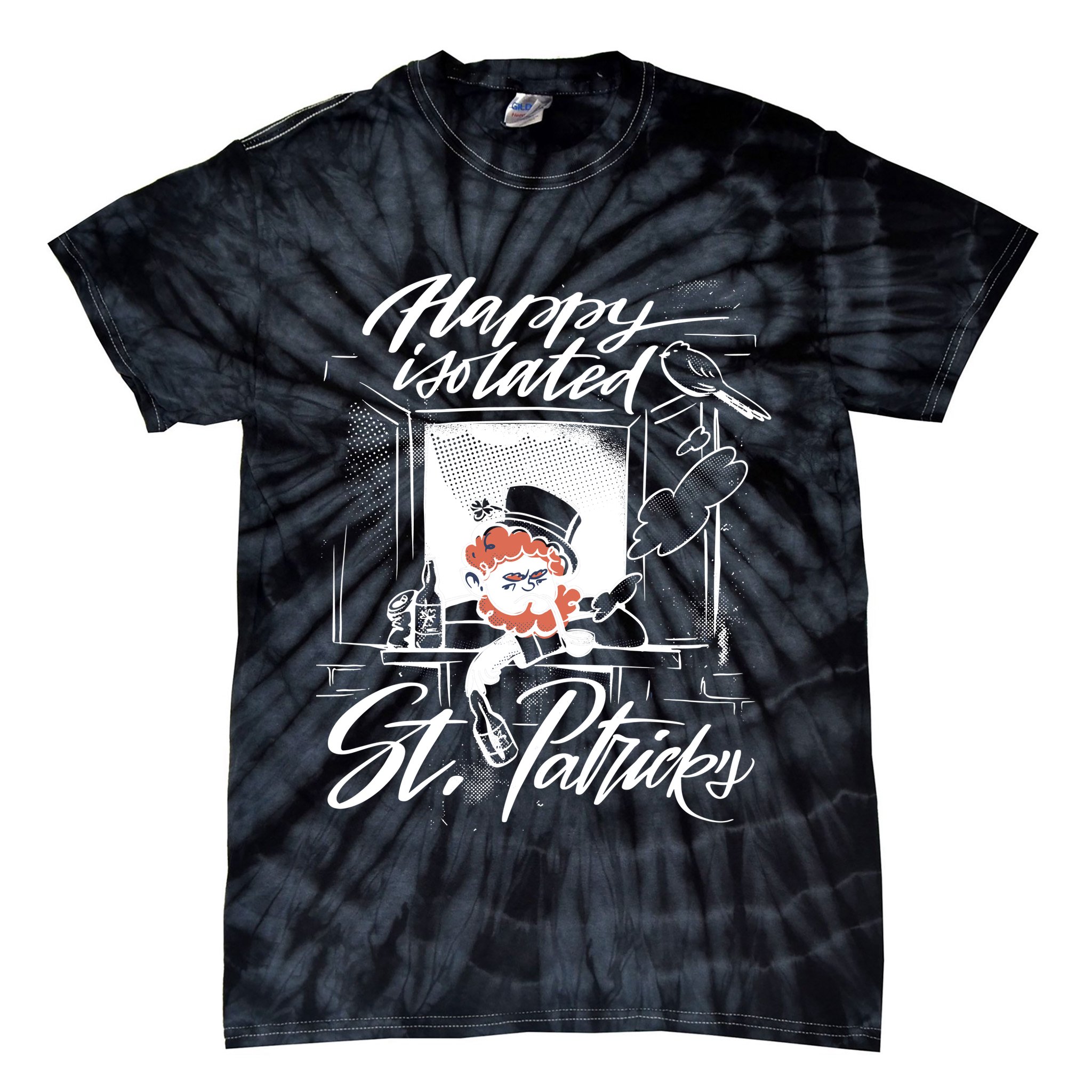 Happy Isolated St Patrick's Day Tie-Dye T-Shirt