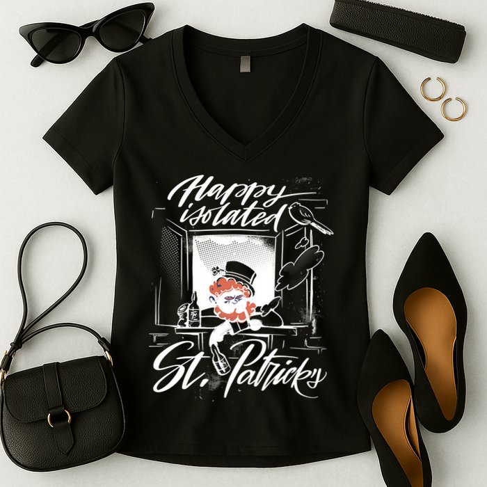 Happy Isolated St Patrick's Day Women's V-Neck T-Shirt