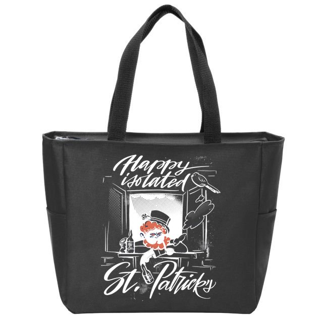 Happy Isolated St Patrick's Day Zip Tote Bag