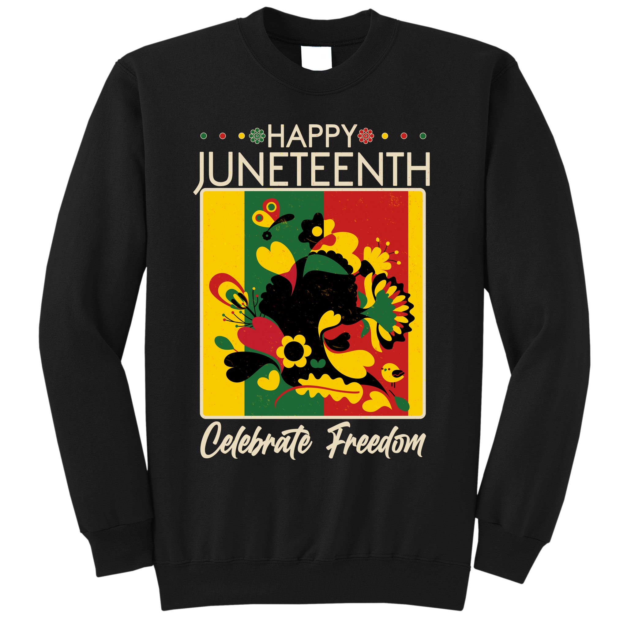 Happy Juneteenth Celebrate Freedom  Abstract Art Sweatshirt