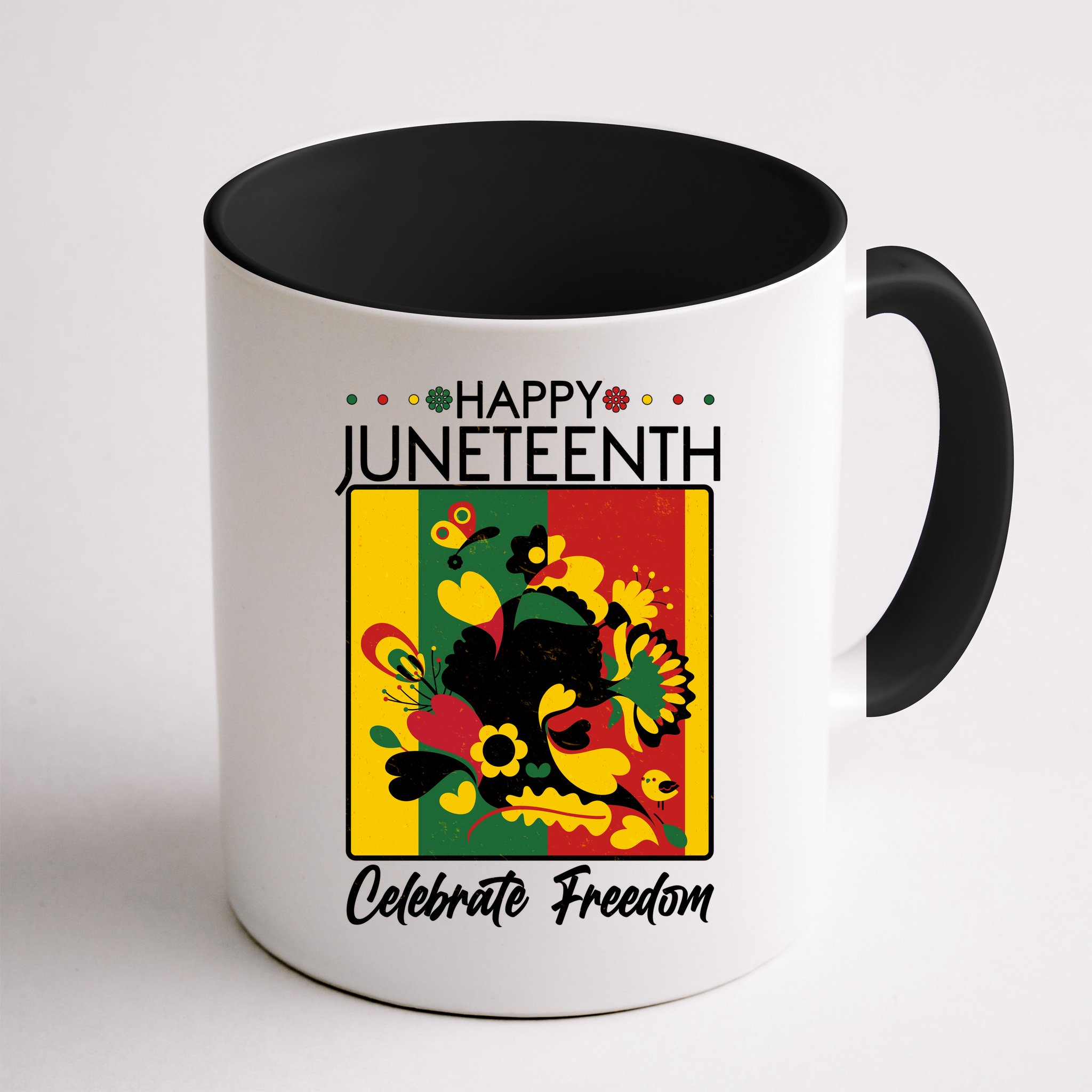 Happy Juneteenth Celebrate Freedom  Abstract Art Mug
