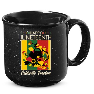 Happy Juneteenth Celebrate Freedom  Abstract Art 15oz Campfire Ceramic Mug