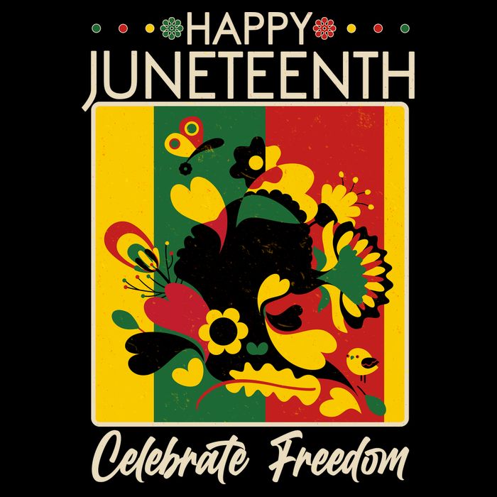 Happy Juneteenth Celebrate Freedom  Abstract Art Drawstring Bag