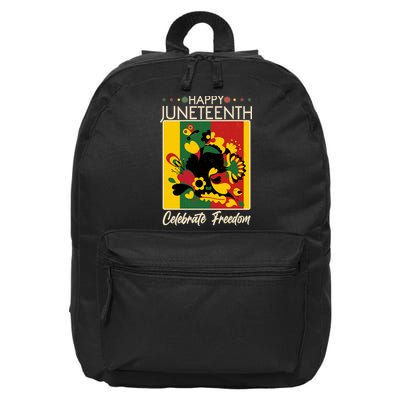Happy Juneteenth Celebrate Freedom  Abstract Art 16 in Basic Backpack