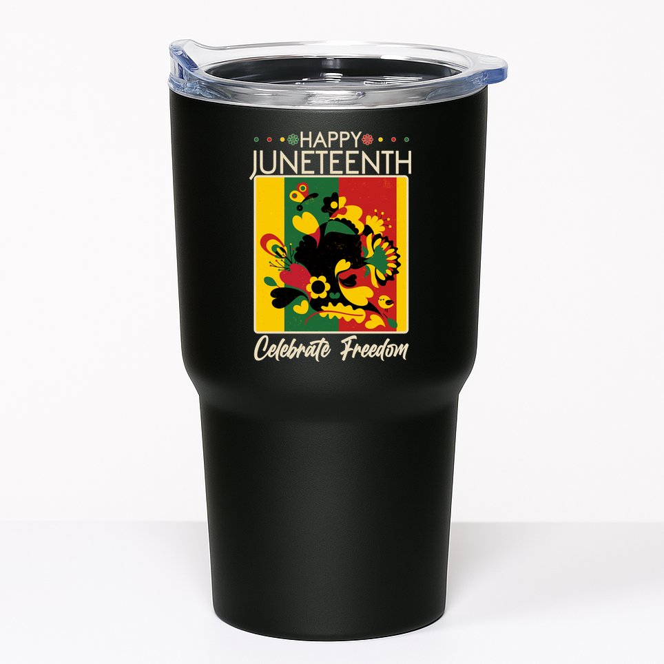 Happy Juneteenth Celebrate Freedom  Abstract Art Tumbler