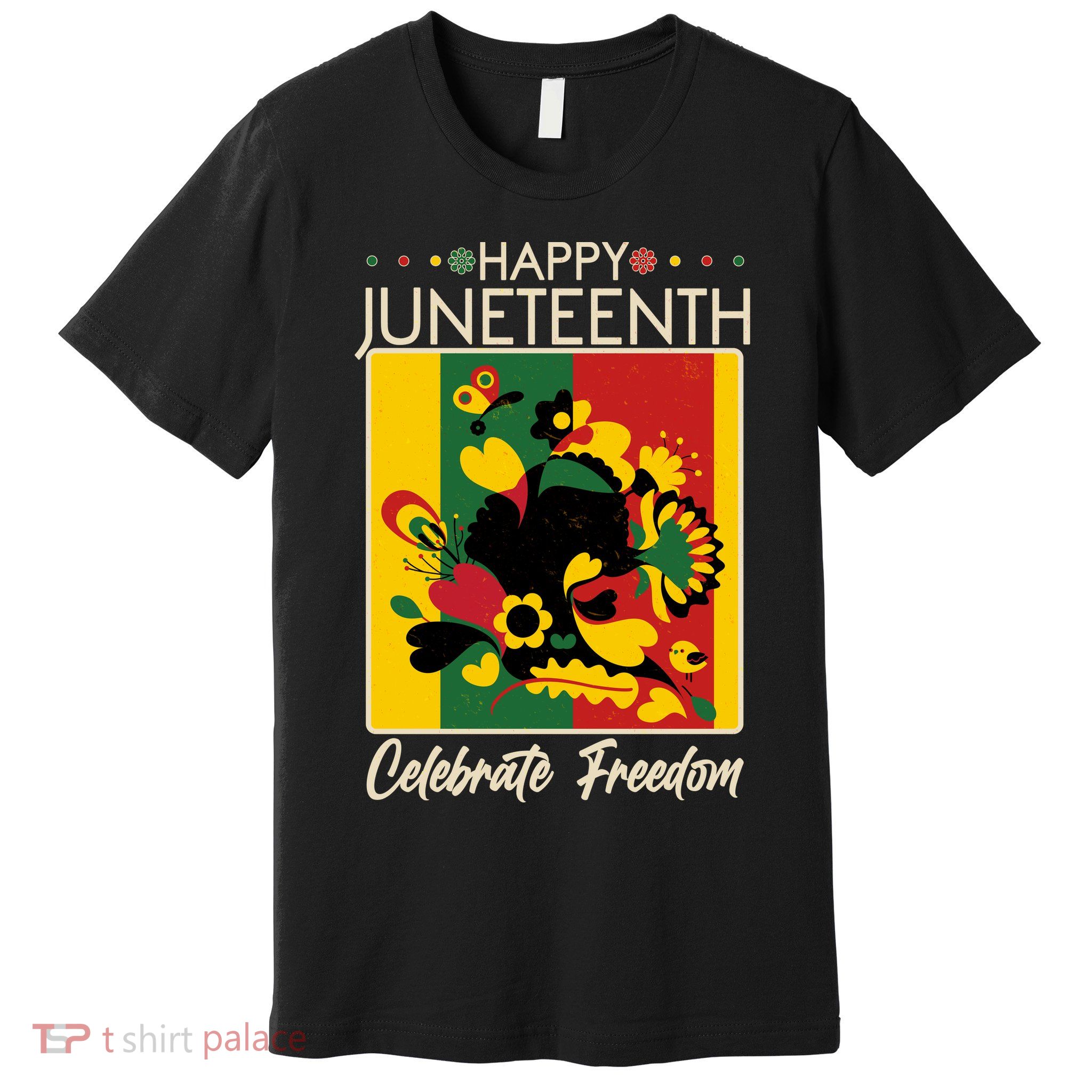 Happy Juneteenth Celebrate Freedom  Abstract Art Premium T-Shirt
