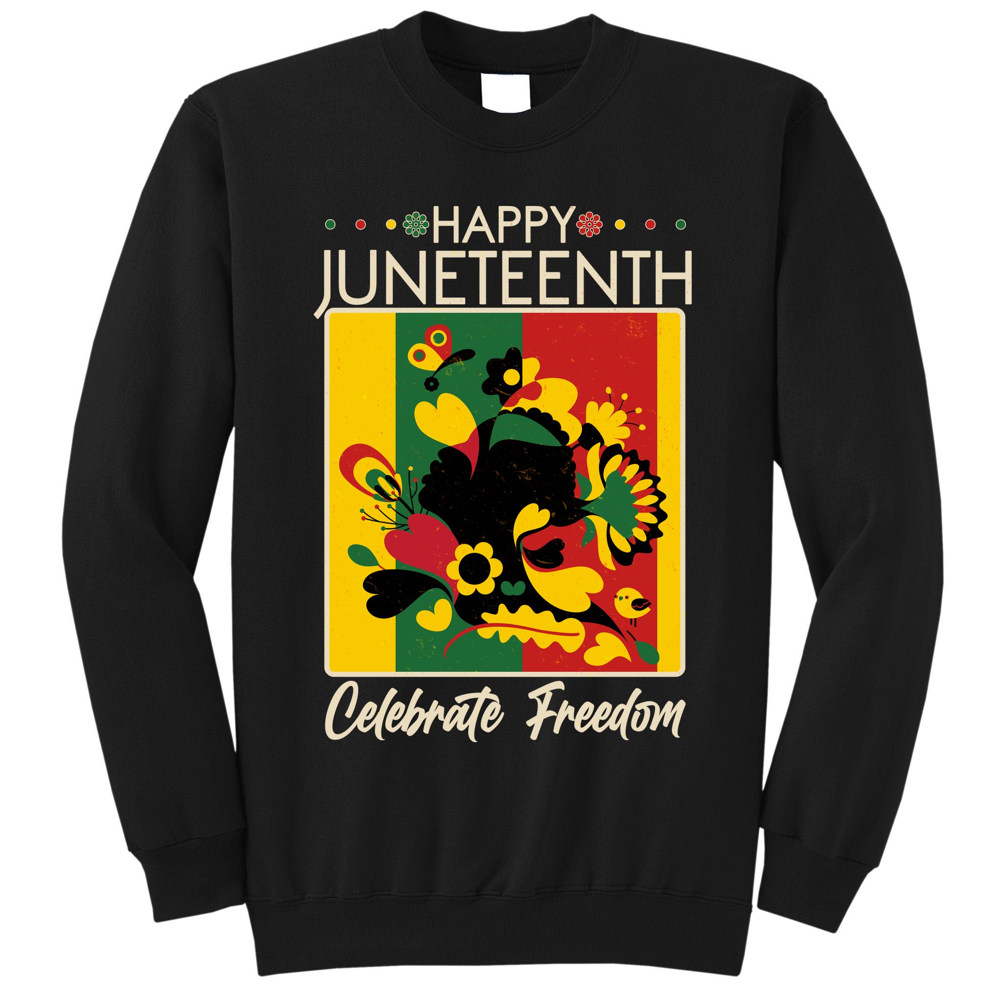Happy Juneteenth Celebrate Freedom  Abstract Art Tall Sweatshirt
