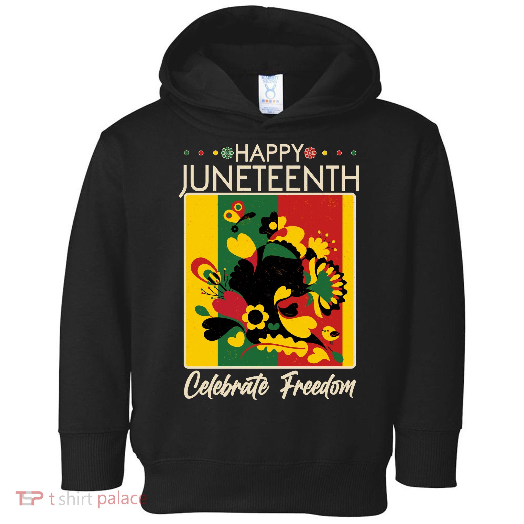 Happy Juneteenth Celebrate Freedom  Abstract Art Toddler Hoodie