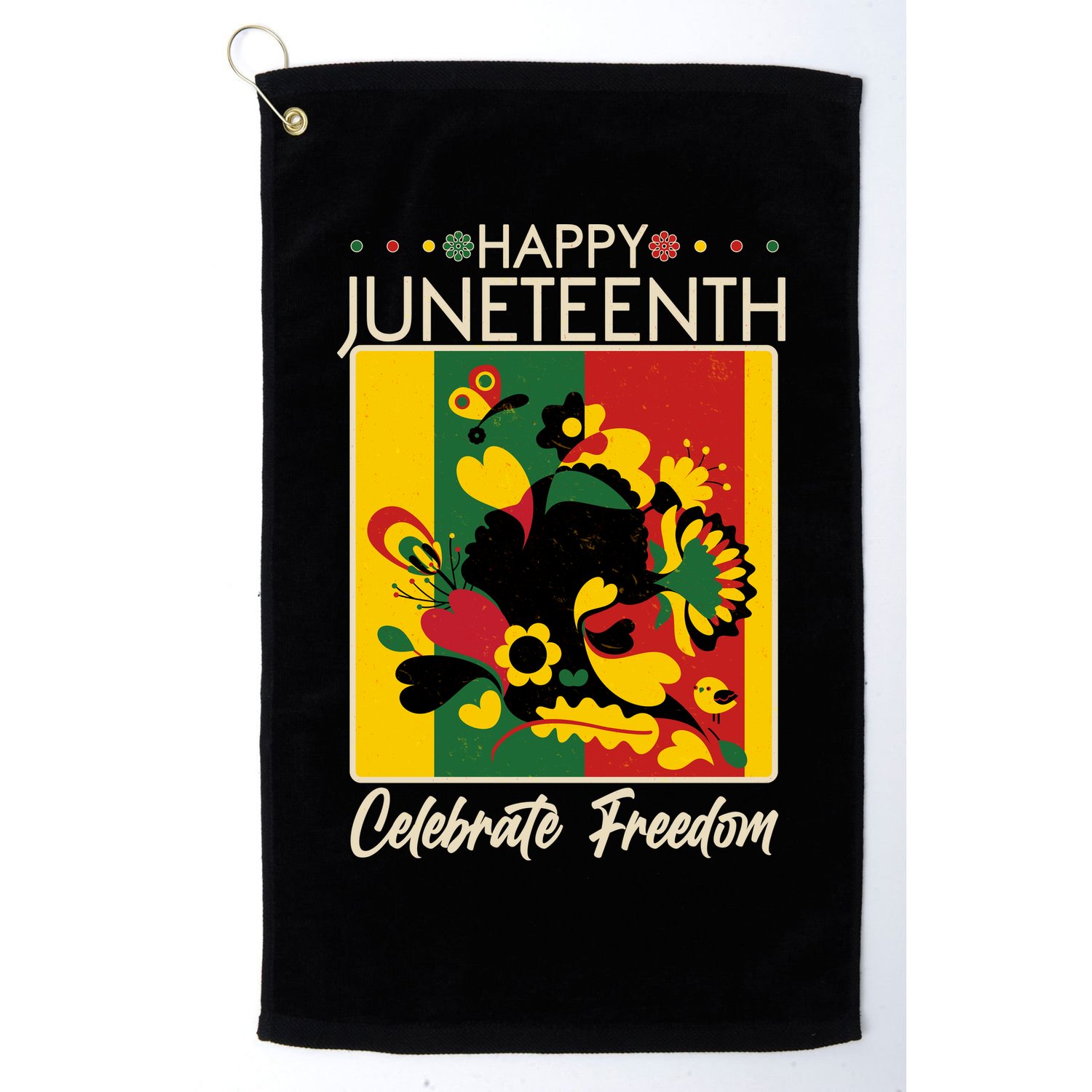 Happy Juneteenth Celebrate Freedom  Abstract Art Golf Towel