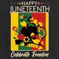 Happy Juneteenth Celebrate Freedom  Abstract Art Golf Towel
