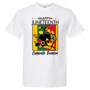 Happy Juneteenth Celebrate Freedom  Abstract Art Garment-Dyed Heavyweight T-Shirt