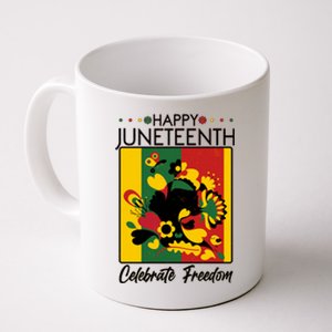 Happy Juneteenth Celebrate Freedom  Abstract Art Coffee Mug