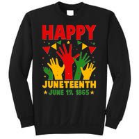 Happy Juneteenth June 19 1865 Celebration Raised Hands Sweatshirt