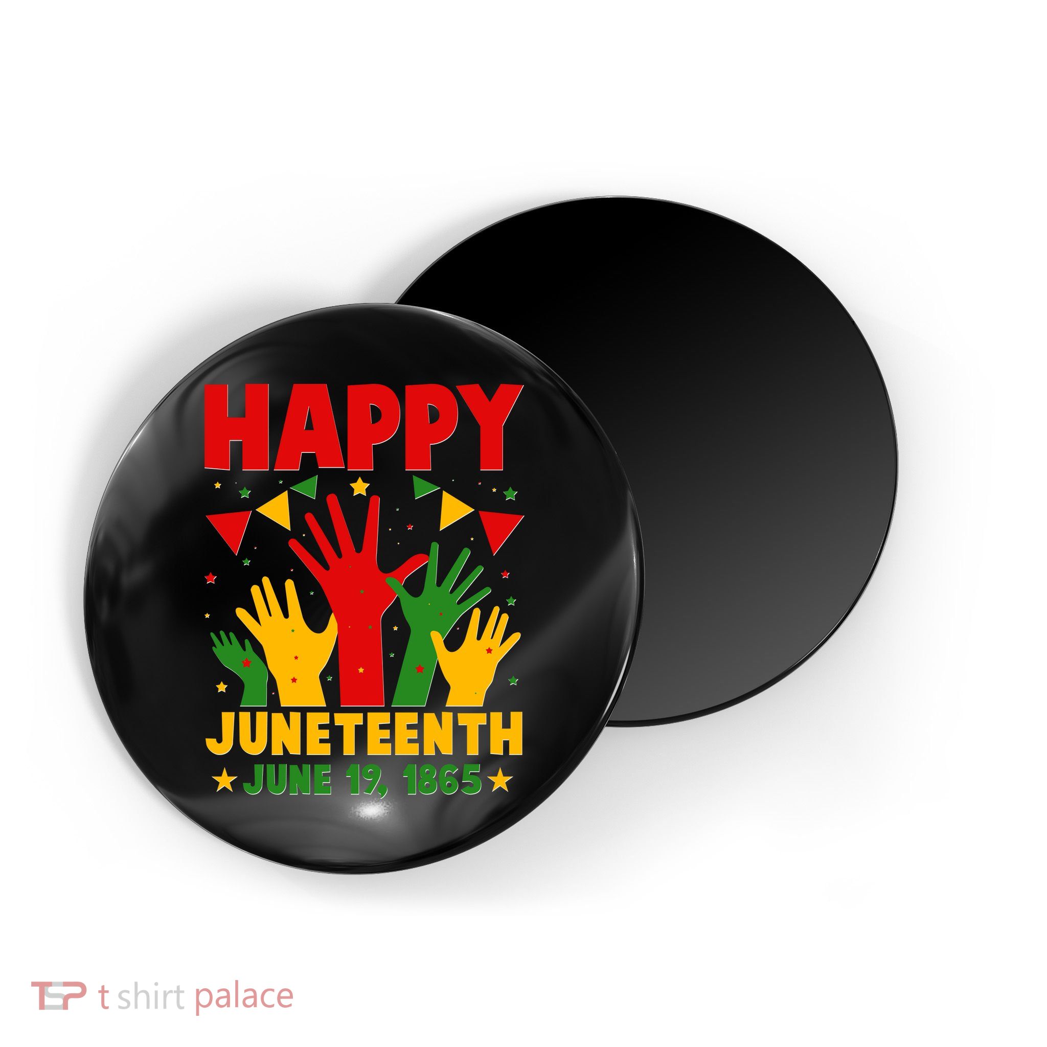 Happy Juneteenth June 19 1865 Celebration Raised Hands Magnet