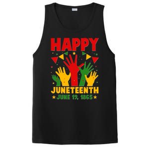 Happy Juneteenth June 19 1865 Celebration Raised Hands PosiCharge Competitor Tank