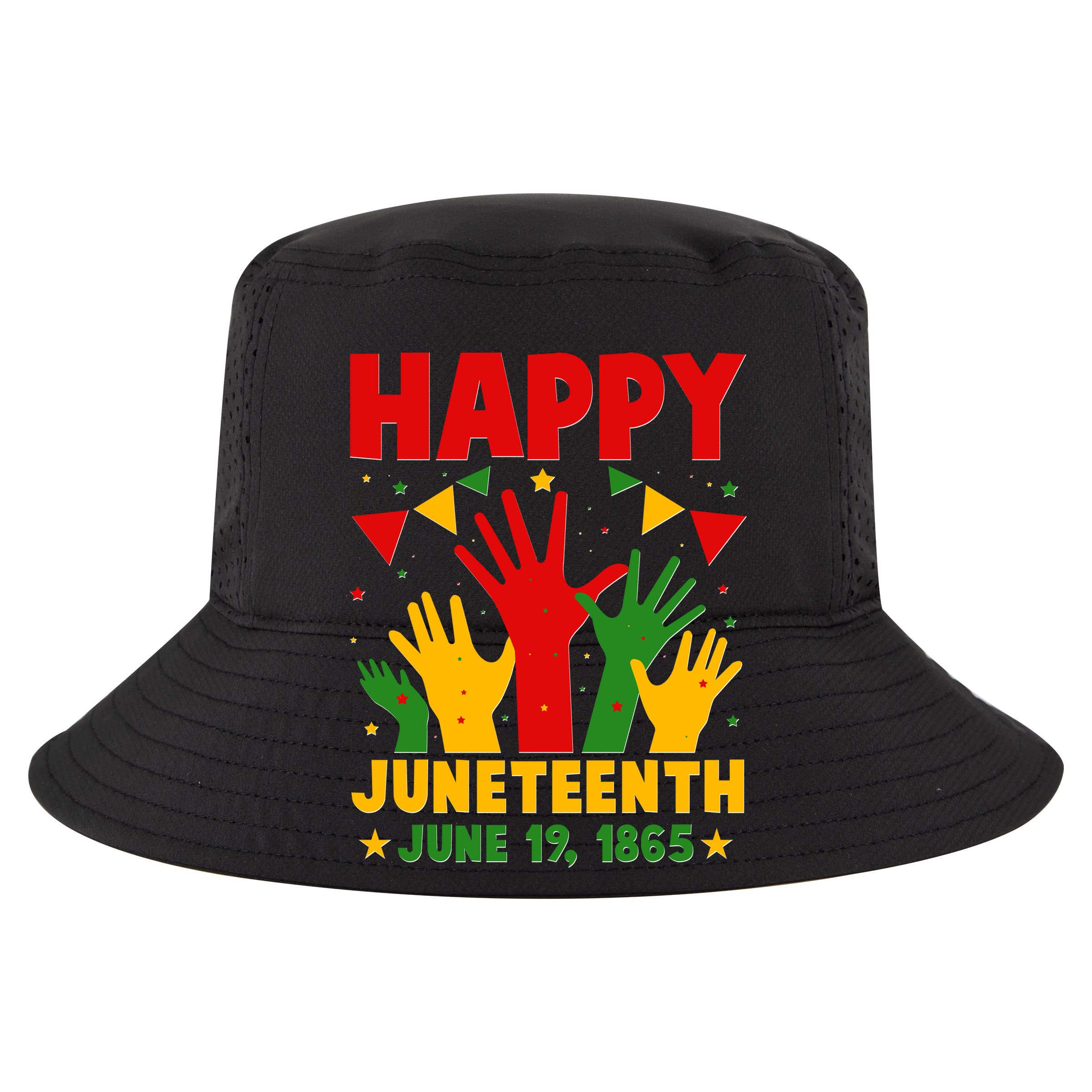 Happy Juneteenth June 19 1865 Celebration Raised Hands Women's Crop Top Tee