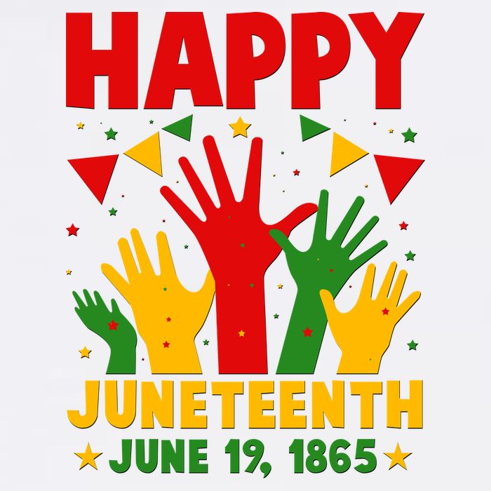 Happy Juneteenth June 19 1865 Celebration Raised Hands Garment-Dyed Sweatshirt