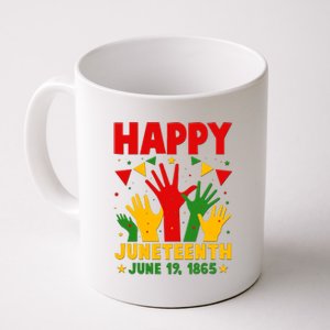 Happy Juneteenth June 19 1865 Celebration Raised Hands Coffee Mug