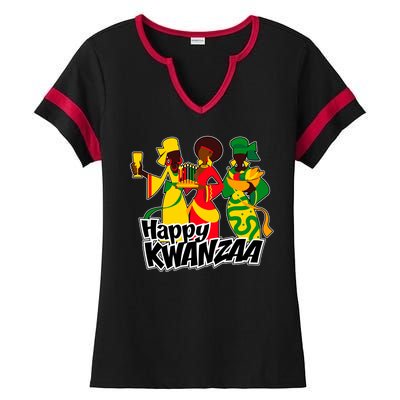 Happy Kwanzaa Celebration  Ladies Halftime Notch Neck Tee