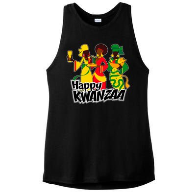 Happy Kwanzaa Celebration  Ladies PosiCharge Tri-Blend Wicking Tank