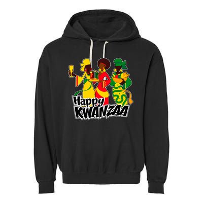 Happy Kwanzaa Celebration  Garment-Dyed Fleece Hoodie