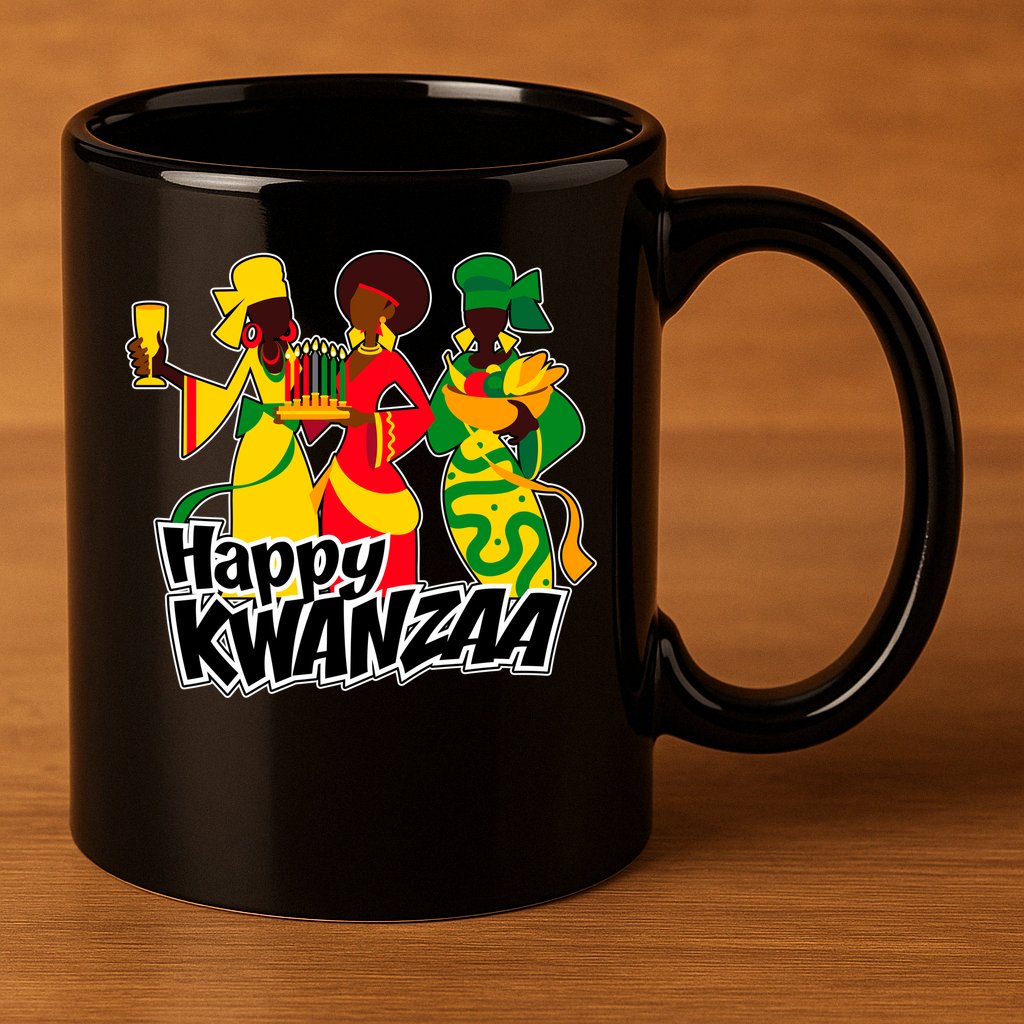 Happy Kwanzaa Celebration  11oz C Handle Ceramic Mug