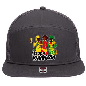 Happy Kwanzaa Celebration  7 Panel Mesh Trucker Snapback Hat