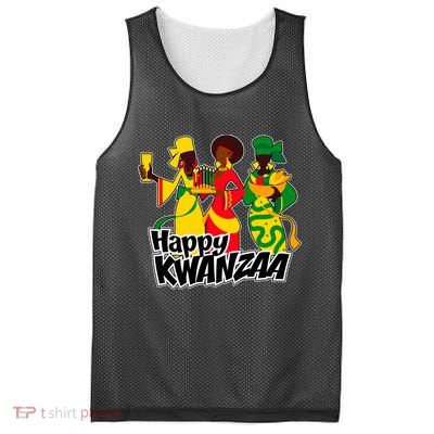 Happy Kwanzaa Celebration  Mesh Reversible Basketball Jersey Tank