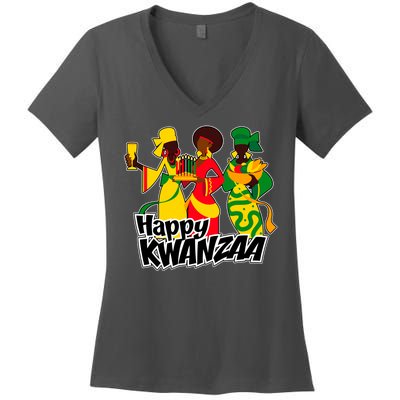 Happy Kwanzaa Celebration  Women's V-Neck T-Shirt