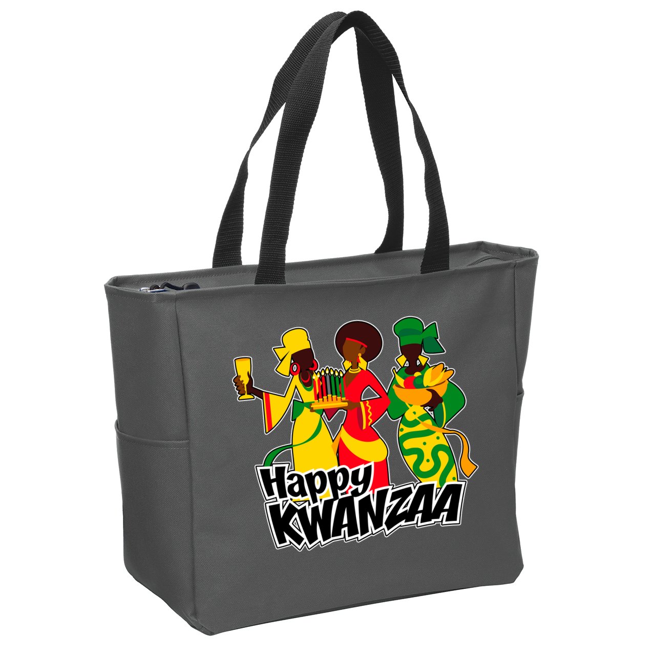 Happy Kwanzaa Celebration  Zip Tote Bag
