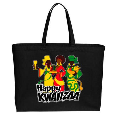 Happy Kwanzaa Celebration  Cotton Canvas Jumbo Tote