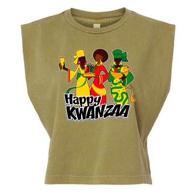 Happy Kwanzaa Celebration  Garment-Dyed Women's Muscle Tee