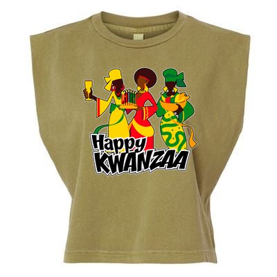 Happy Kwanzaa Celebration  Garment-Dyed Women's Muscle Tee