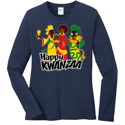 Happy Kwanzaa Celebration  Ladies Long Sleeve Shirt